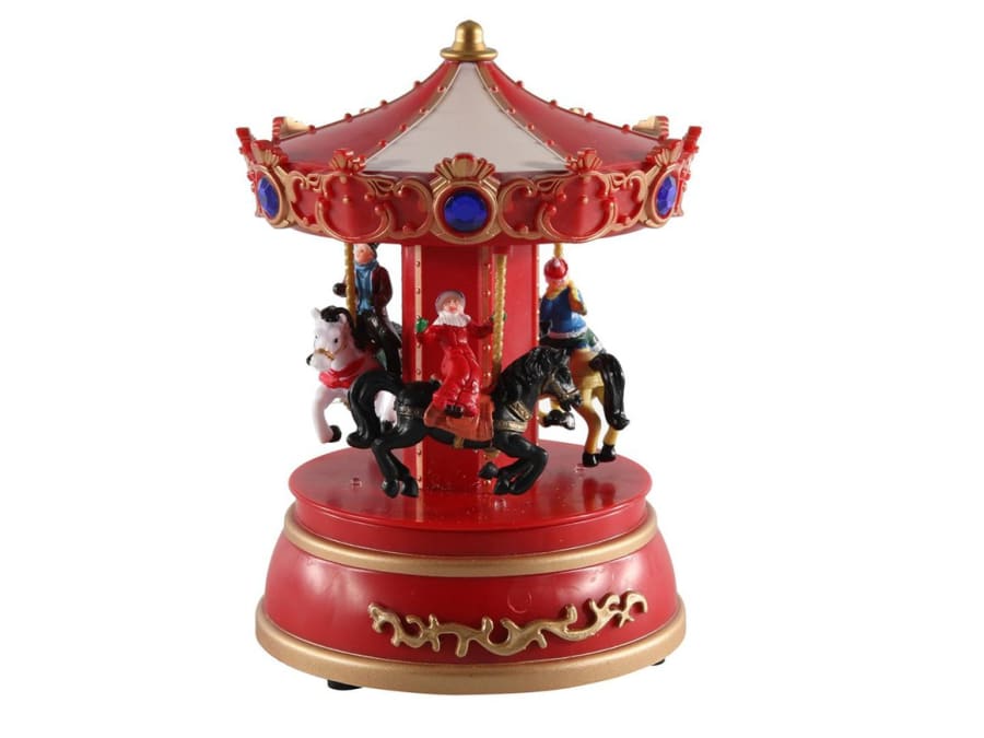 Hit Hringekja með LED ljósum w/turning red