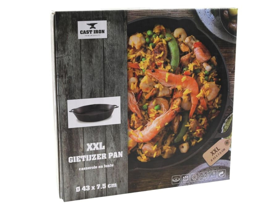 Hit Panna pottjárn með eyrum 43x7,5cm black