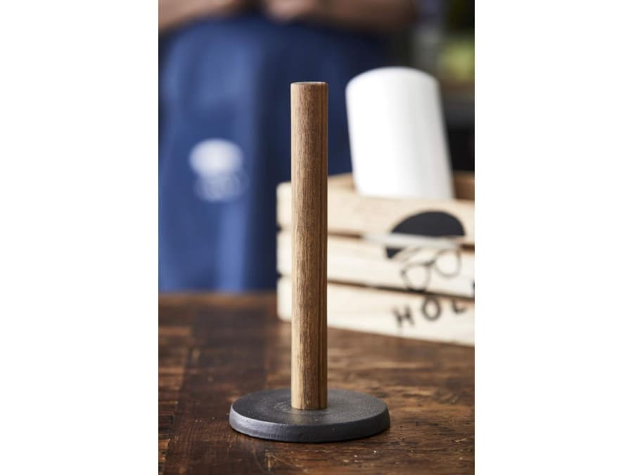 Holm Eldhúsrúllustandur 28cm svartur/viður
