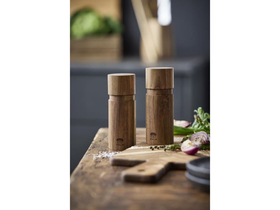 Holm Salt og pipar kvörn sett 15cm Acacia viður