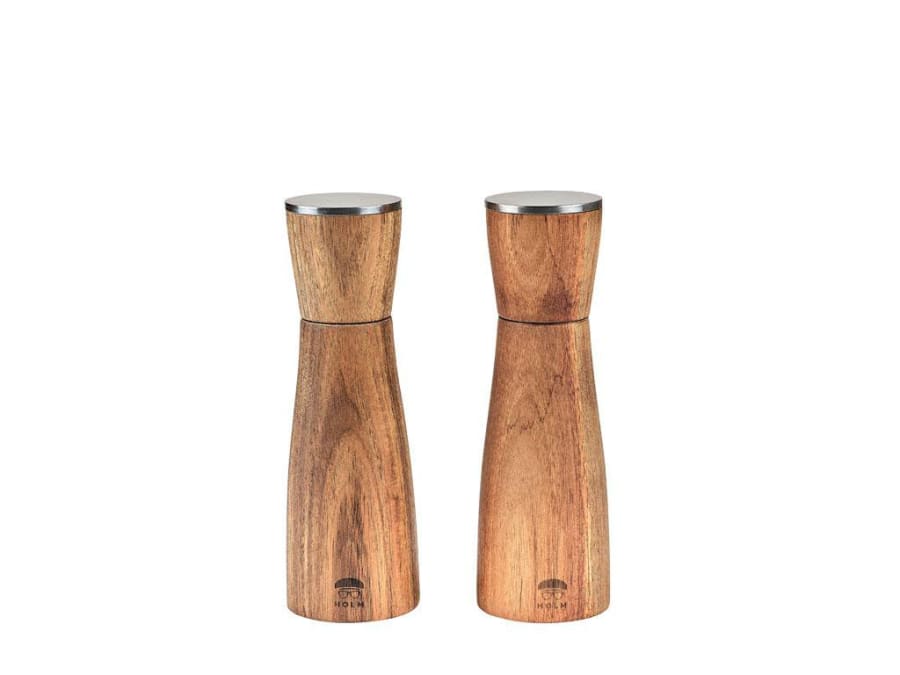 Holm Salt og pipar kvörn sett 20,5cm acacia viður
