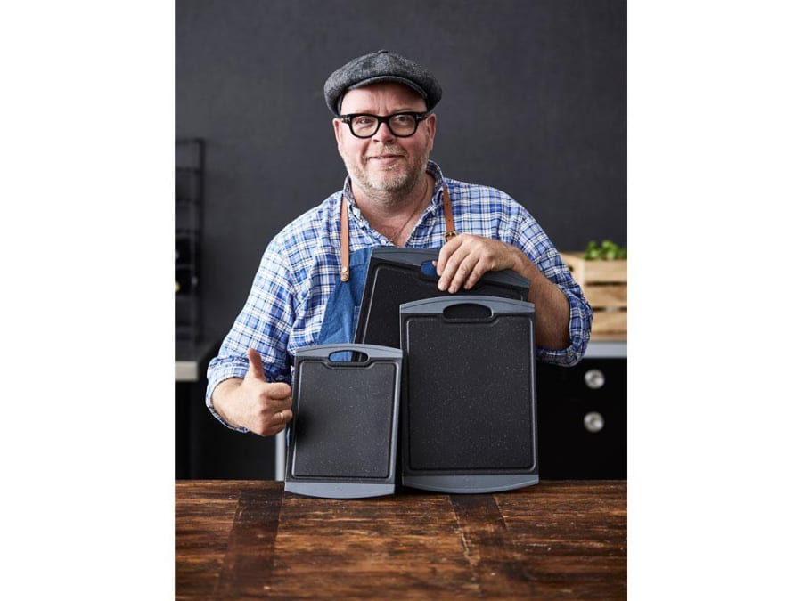 Holm Skurðarbretti plast 2stk grátt