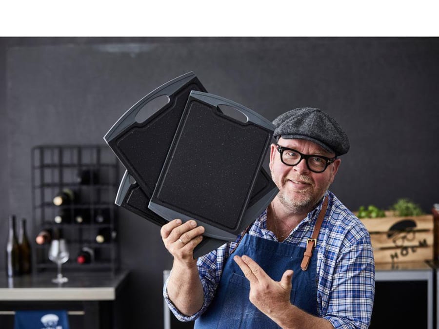 Holm Skurðarbretti plast 2stk grátt