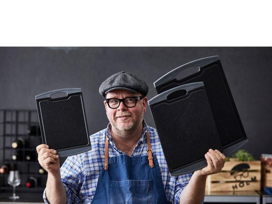 Holm Skurðarbretti plast 2stk grátt