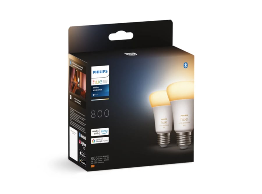 HUE Almenn Ambiance 8.5W 2 Pack E27 Bluetooth