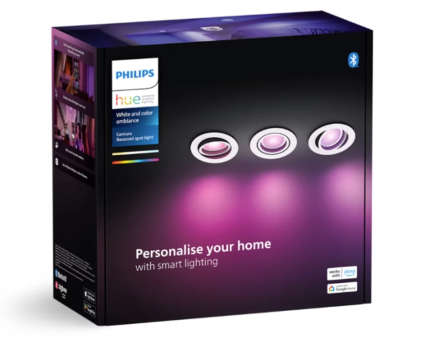 HUE Centura innfeldur hvítur RGBW 3pack