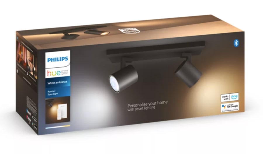 HUE Runner 2x5.5W Svartur M/Fjarstýringu