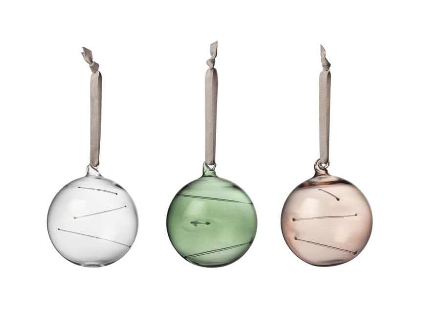 iittala Kúlur Sun-ball gler 80mm 3stk clear/green/linen