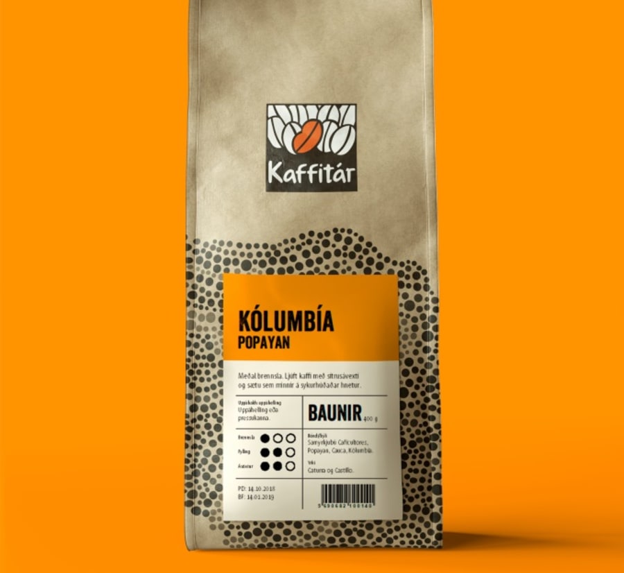 Kólumbía 1kg malað