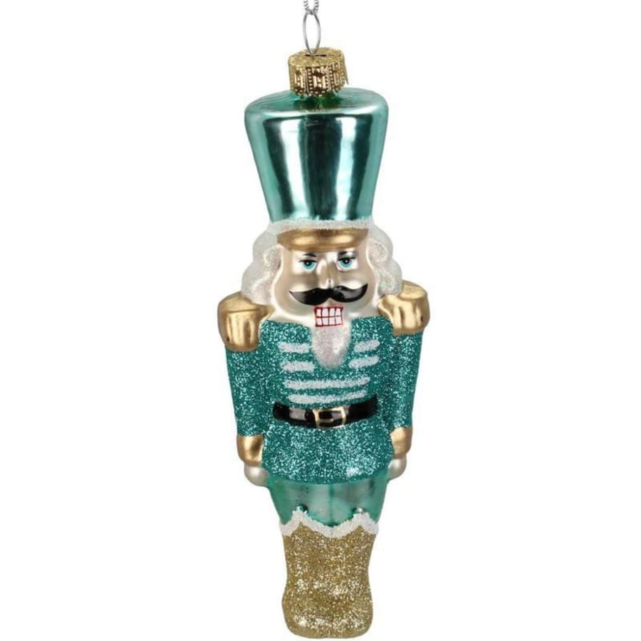 Kersten Jólaskraut upphengi hnotubrjótur gler 15,5cm green