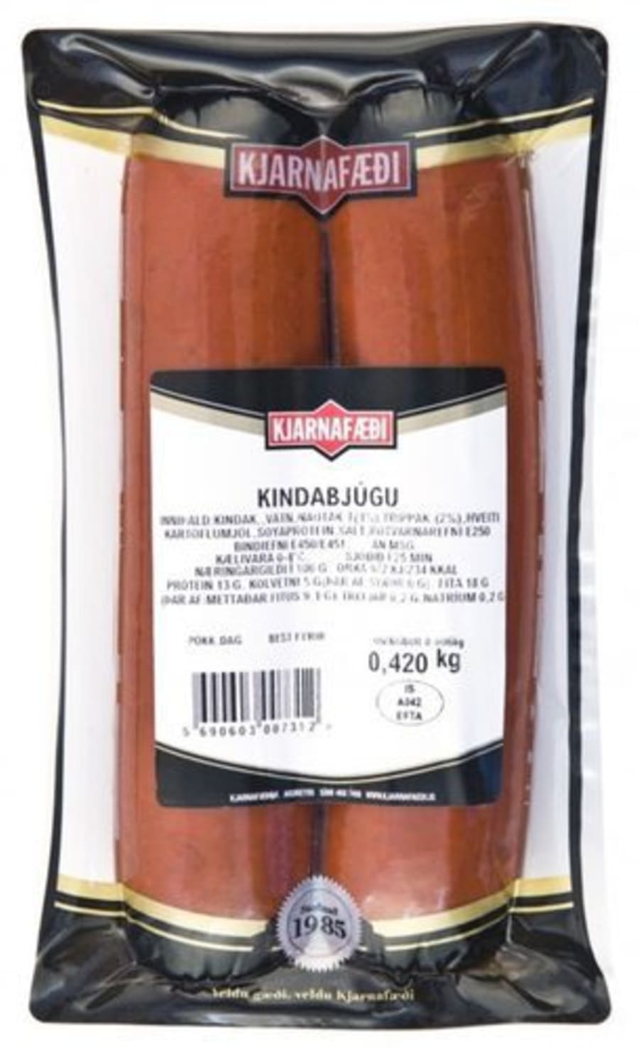 Kindabjúgu 2x420g/stk