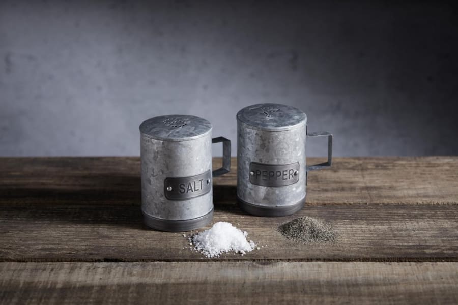 KitchenCraft Industrial kryddstaukur salt stál