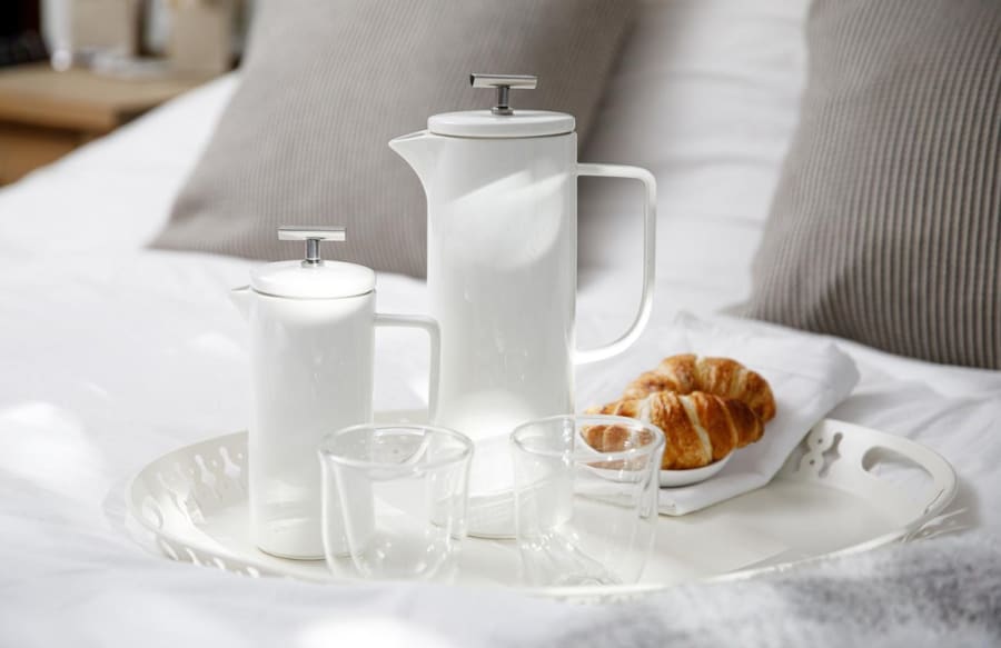 KitchenCraft LaCaféterier pressukanna 1,2ltr 8 bolla white ceramic