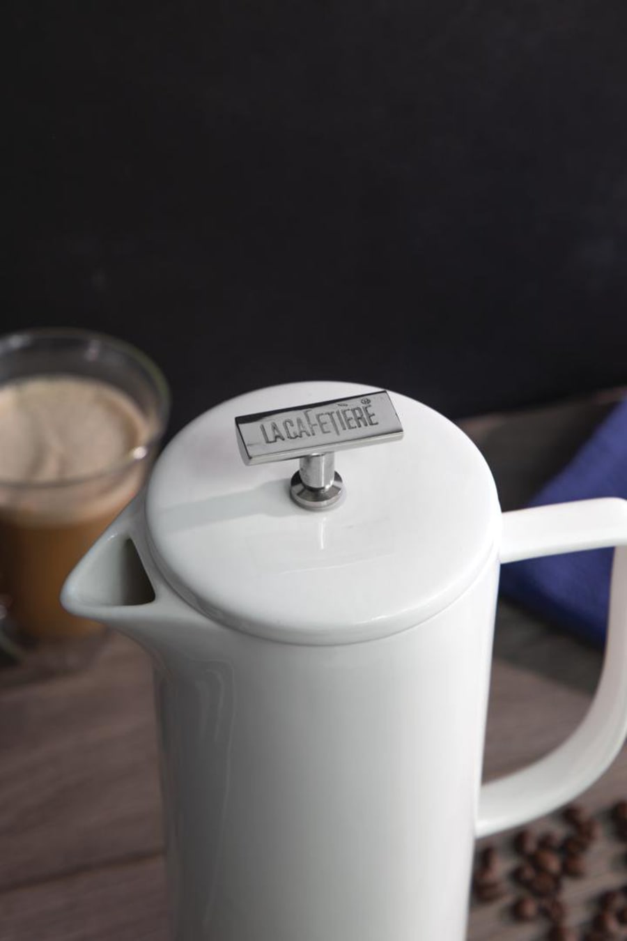 KitchenCraft LaCaféterier pressukanna 1,2ltr 8 bolla white ceramic