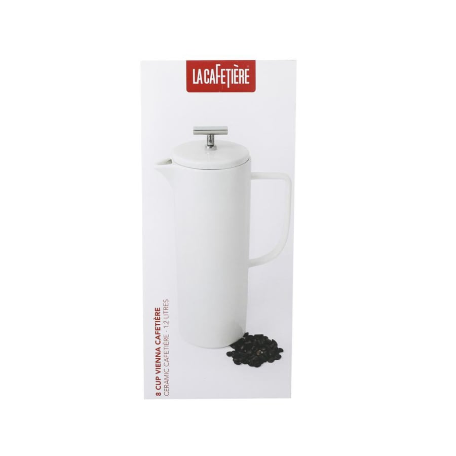 KitchenCraft LaCaféterier pressukanna 1,2ltr 8 bolla white ceramic