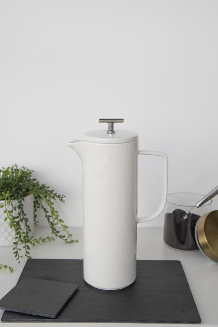 KitchenCraft LaCaféterier pressukanna 1,2ltr 8 bolla white ceramic