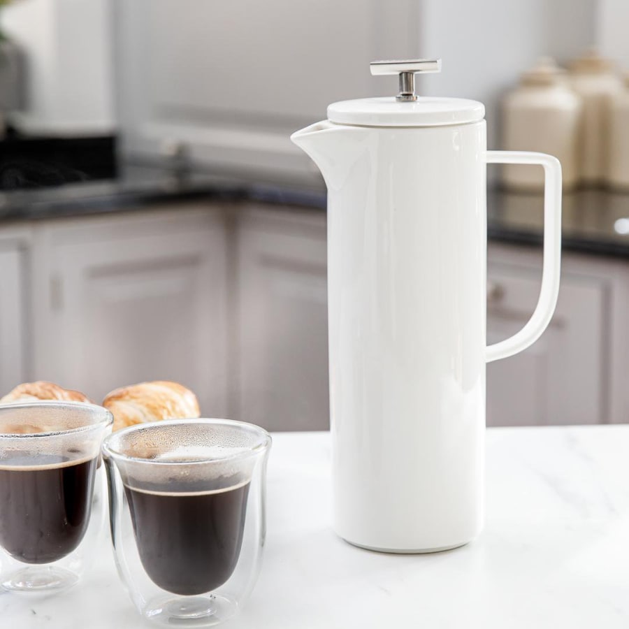 KitchenCraft LaCaféterier pressukanna 1,2ltr 8 bolla white ceramic