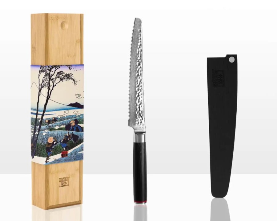 Kotai Pakka Damascus Brauðhnífur 200 mm.