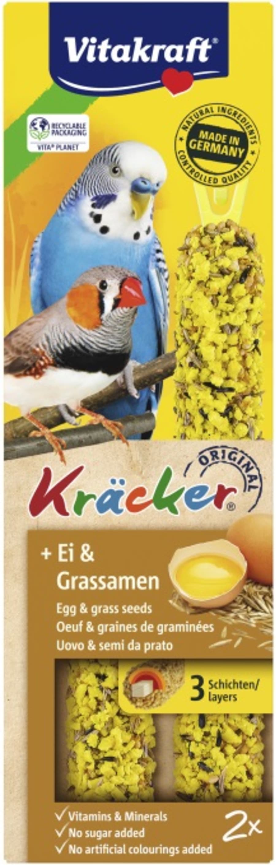Kracker Original Budgie Egg Sticks 2 pk