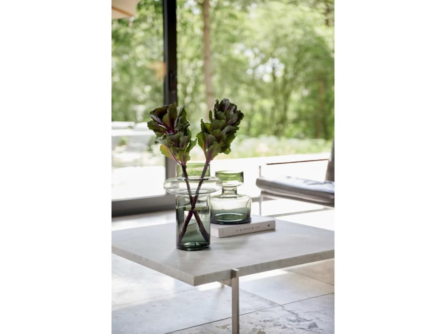 Lyngby Glas Vasi gler 25cm Tube smoke
