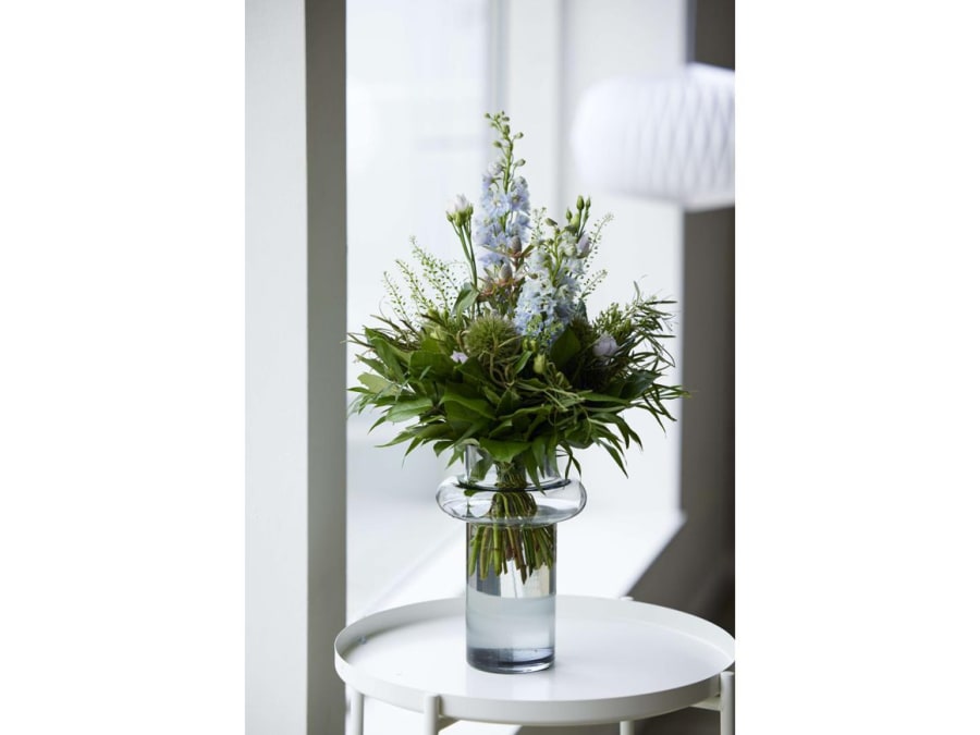 Lyngby Glas Vasi gler 25cm Tube smoke