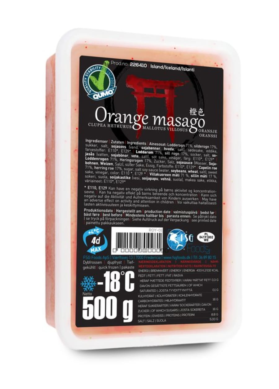 Masago appelsínugult 500g