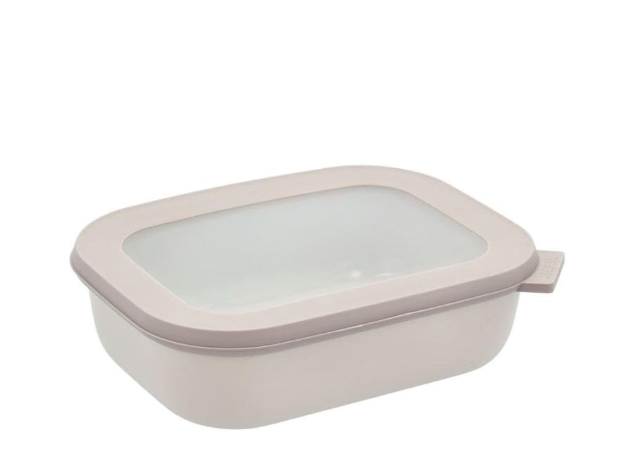 Mepal Cirqula skál m/loki 1ltr ferköntuð nordic white