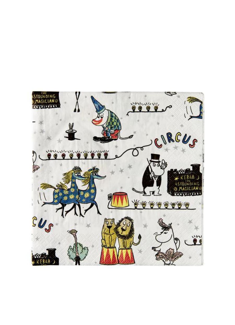 Moomin Servíettur 33cm 20stk, Sirkús