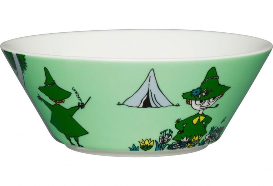 Moomin Skál 15cm djúp SNUFKIN GREEN
