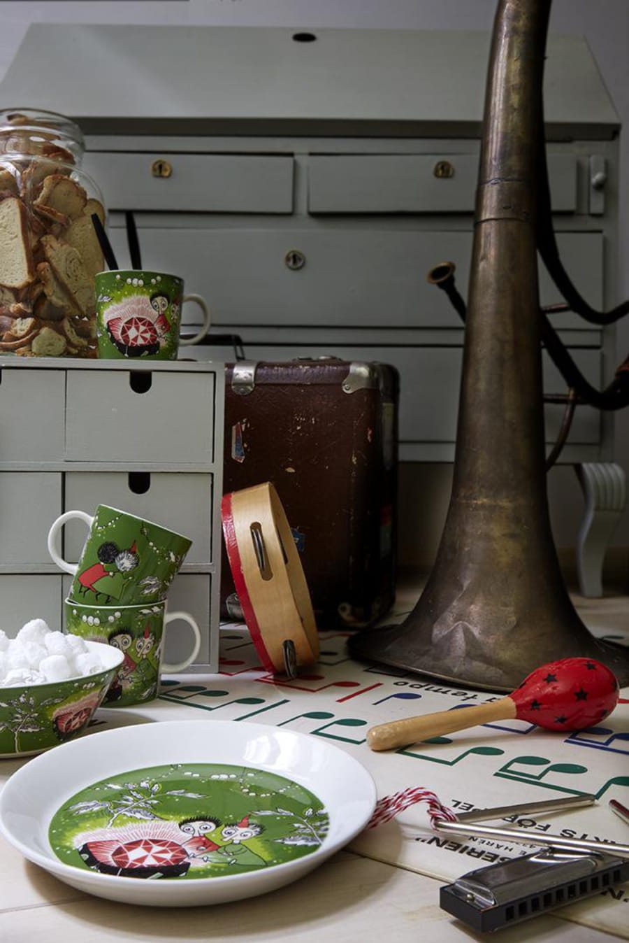 Moomin Skál 15cm djúp THINGUMY & BOB GREEN