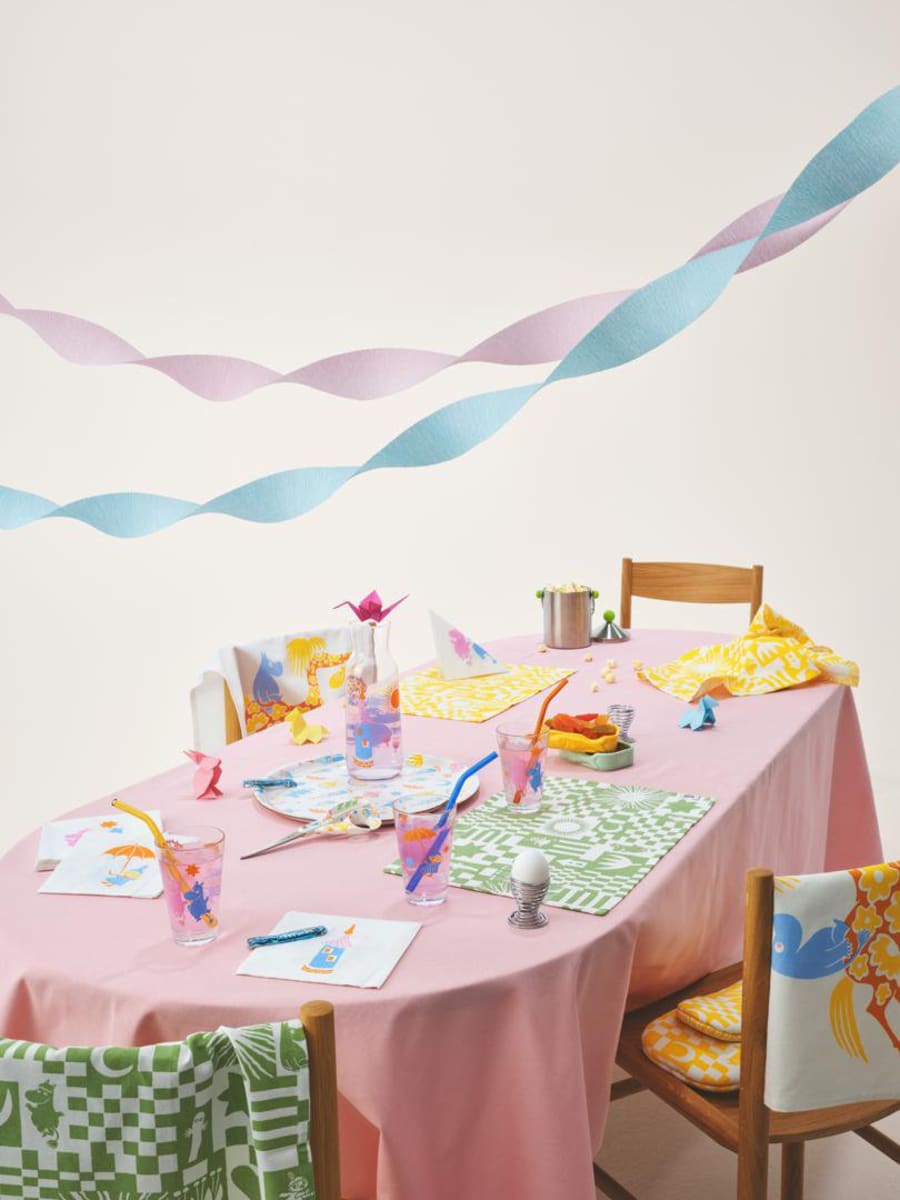 Moomin Viskastykki 50x70cm 2stk Moomin Party green