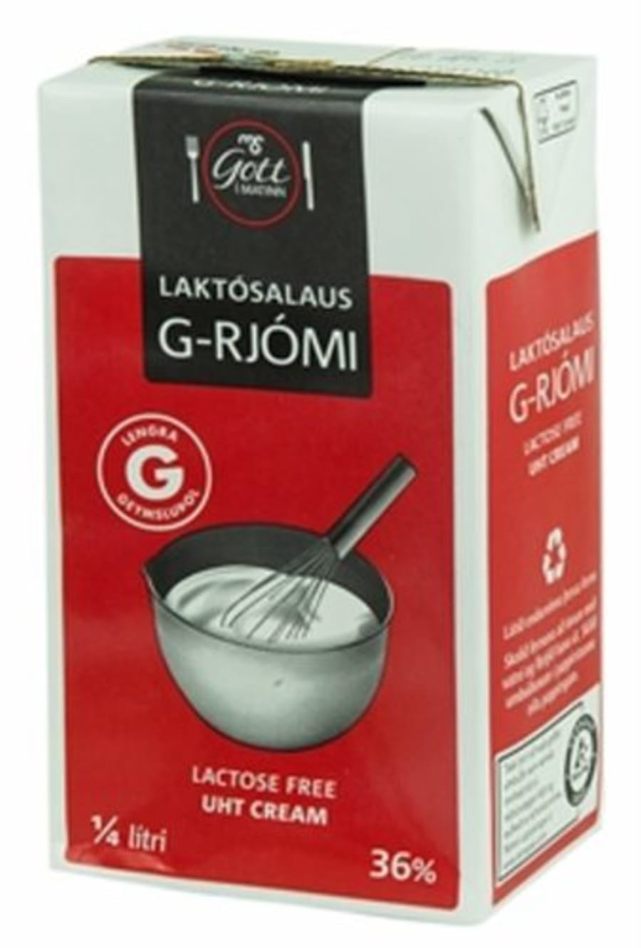 MS Laktósalaus G-rjómi 36% 24x250ml