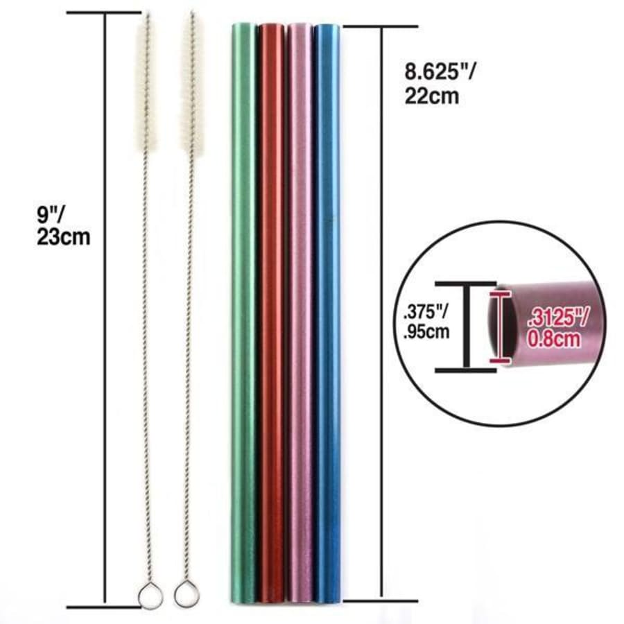 NORPRO Stálrör bein 4stk lituð