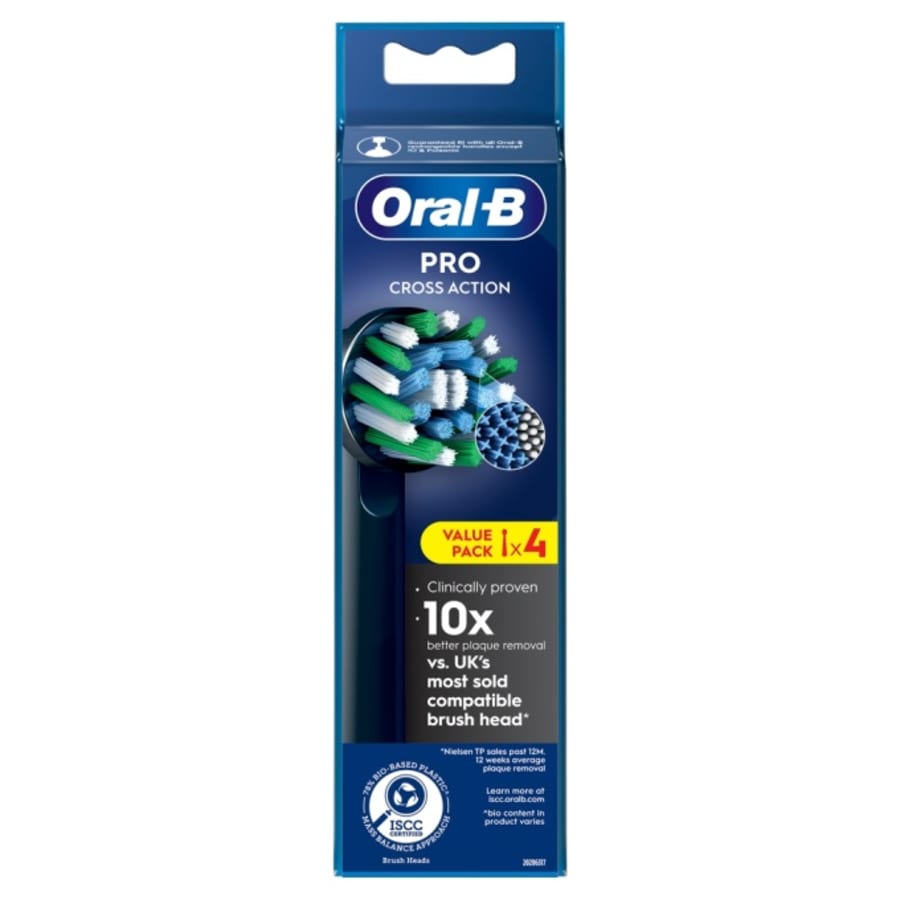 Oral-B Refills Cross Action Black 4ct