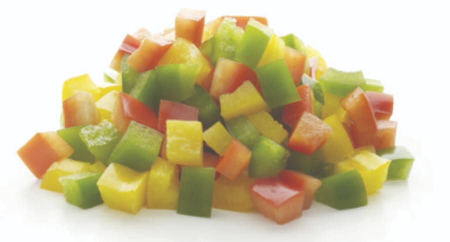 Paprika blönduð teningar rauð/gul/græn 2.5kg