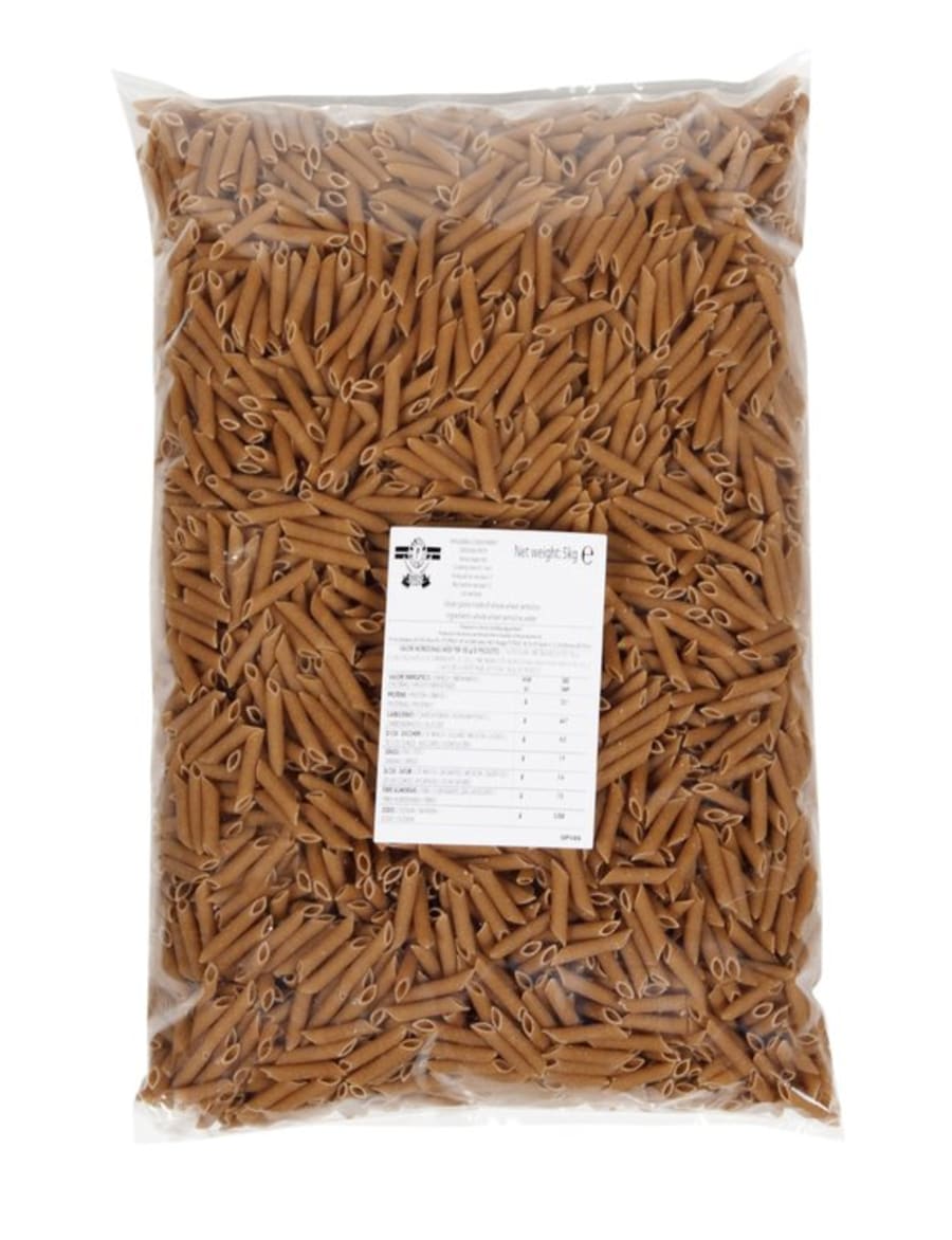 Pasta hólkar/penne heilhveiti 5kg