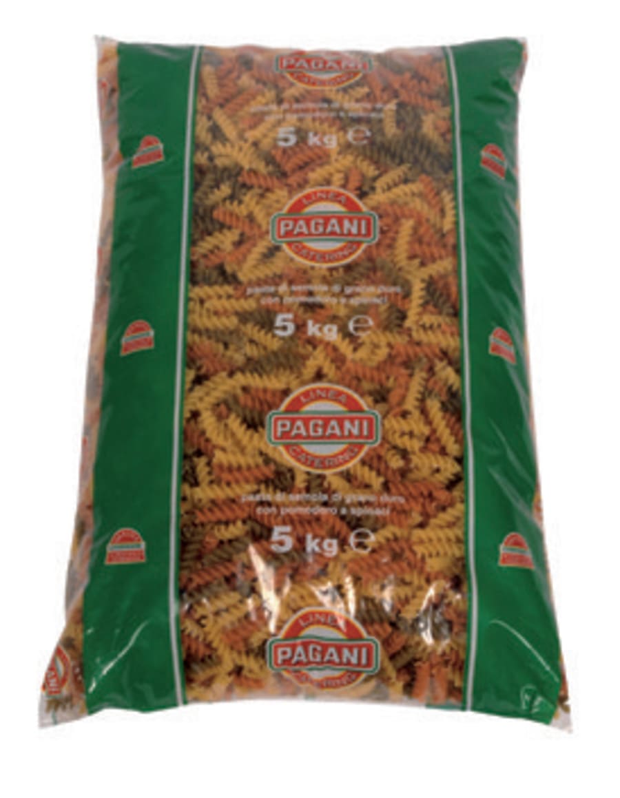 Pasta skrúfur/fusilli þrílitar 5kg