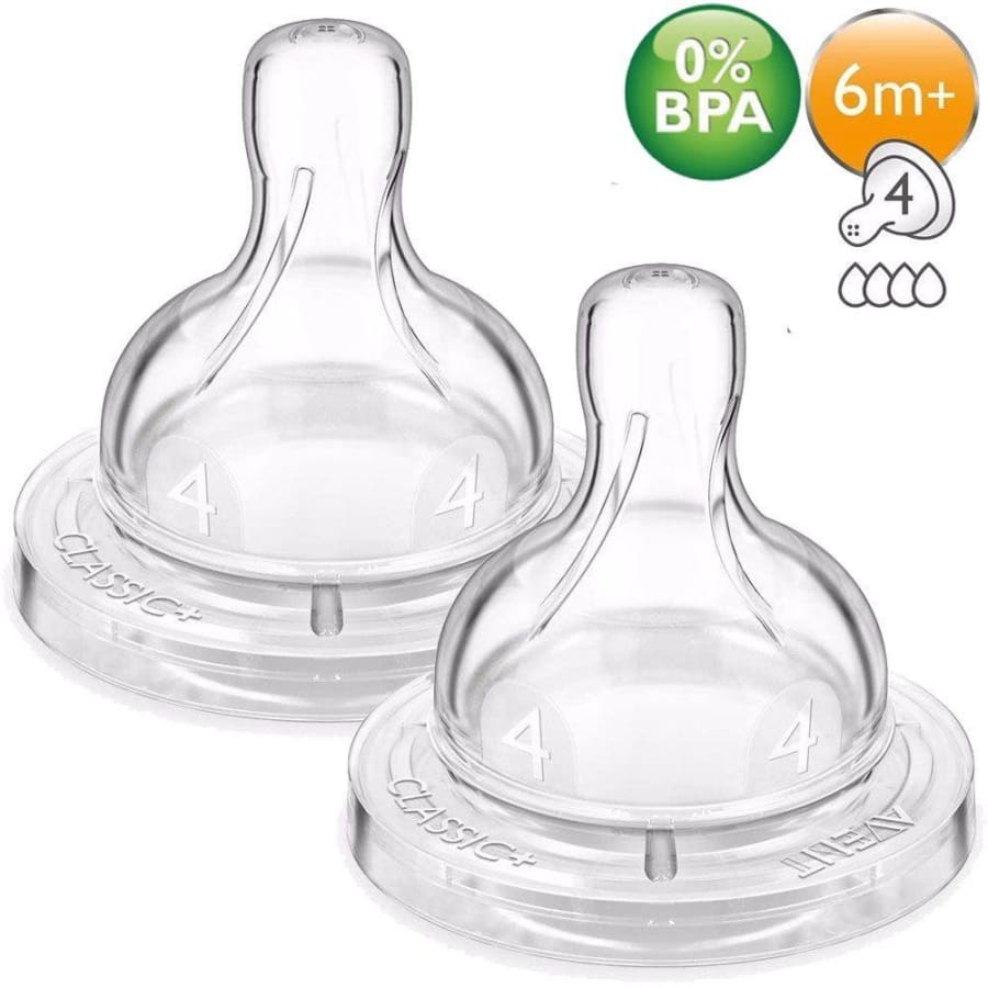 Philips-AVENT Pelatúttur m 4 Götum 2 stkClassic+