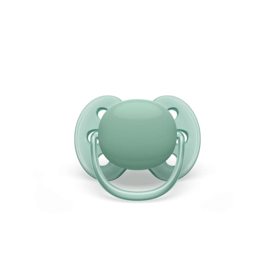 Philips-AVENT Snuð Ultra Soft 0-6 mánaða 2stk appelsínugult/grænt