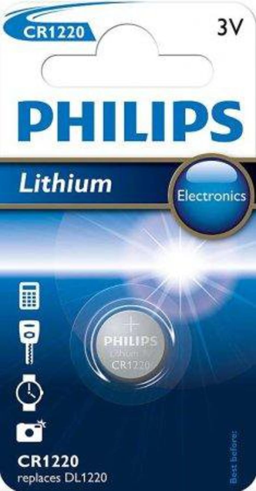 Philips Rafhlaða Lithium 3v