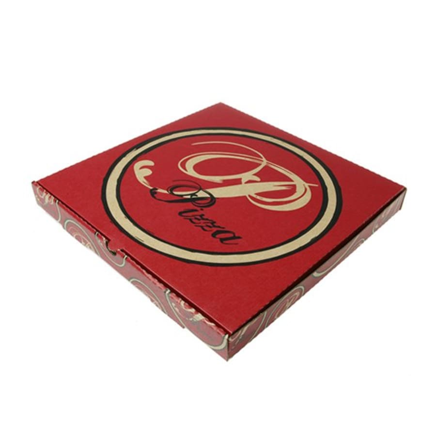 Pizzuöskjur 16" rauðar 100stk