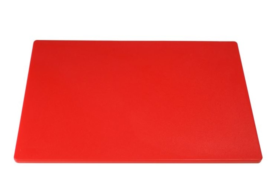 Plast skurðarbretti rautt 45 x 30 cm.