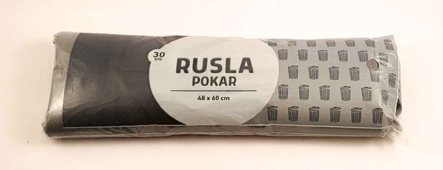 Plastpokar gráir m/höldum 48x60cm 30stk