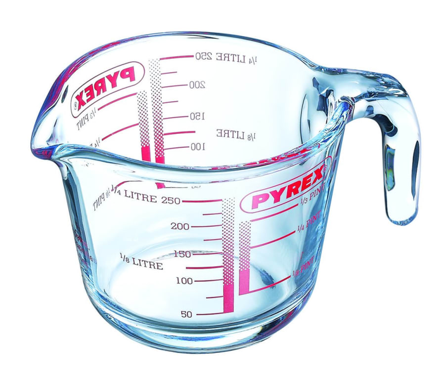 Pyrex Mælikanna gler m.haldi 0,25L