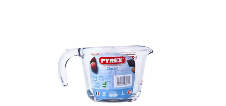 Pyrex Mælikanna gler m.haldi 0,25L