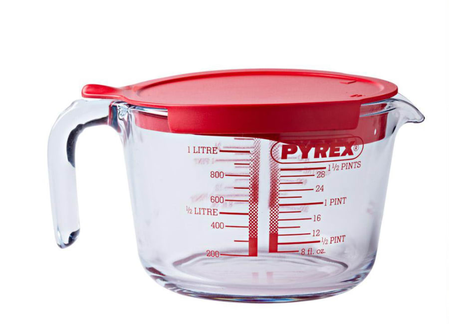 Pyrex Mælikanna gler með haldi og loki 1ltr