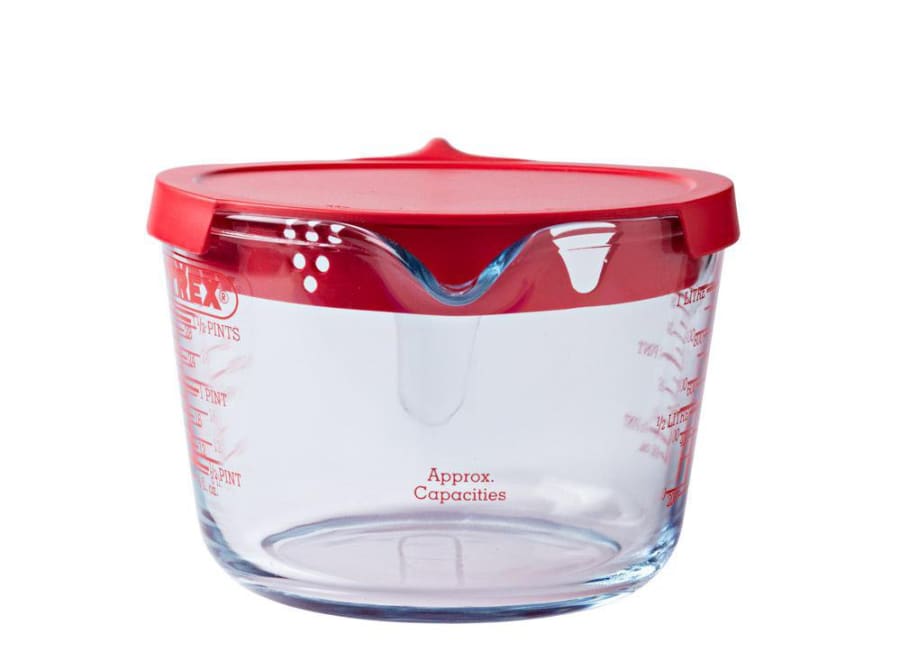 Pyrex Mælikanna gler með haldi og loki 1ltr