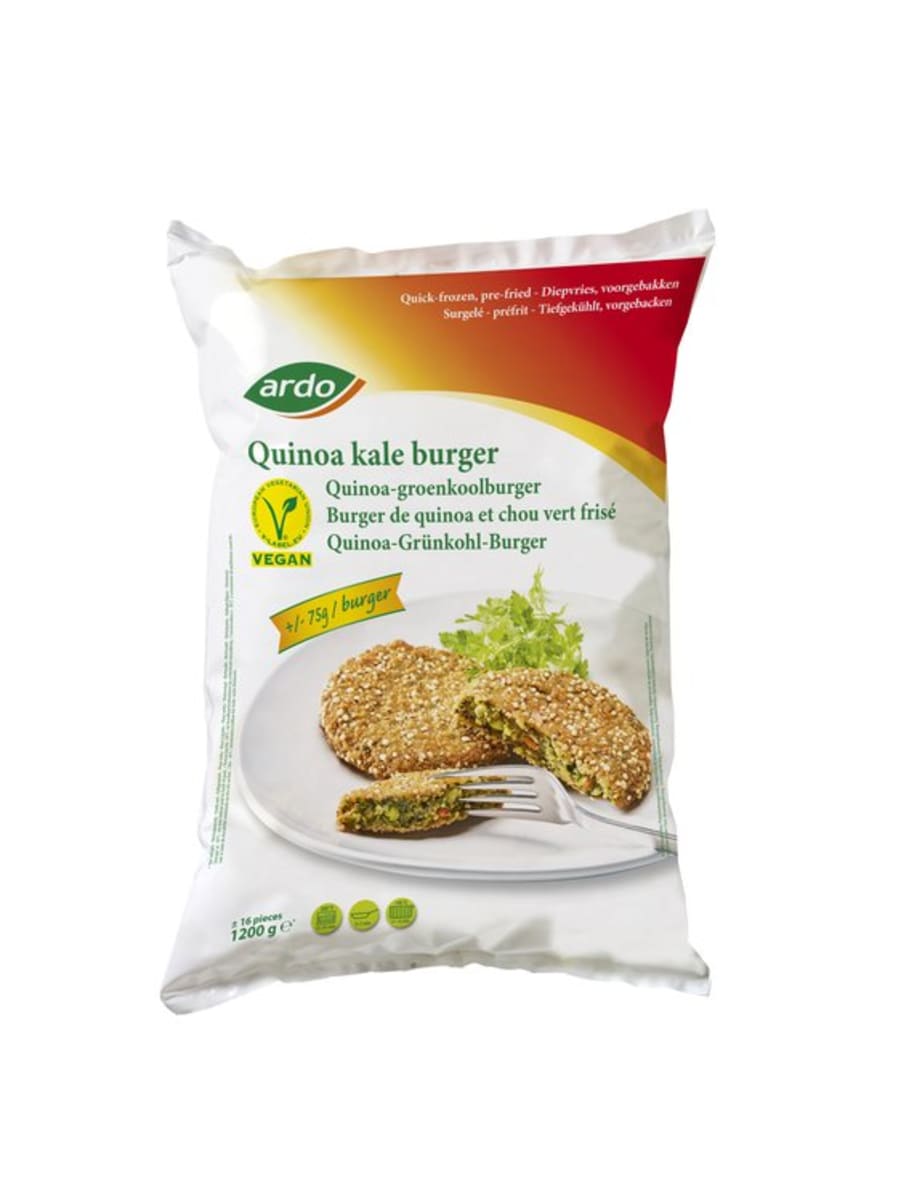 Quinoa & grænkálsbuff Vegan 75g 16stk 1,2kg