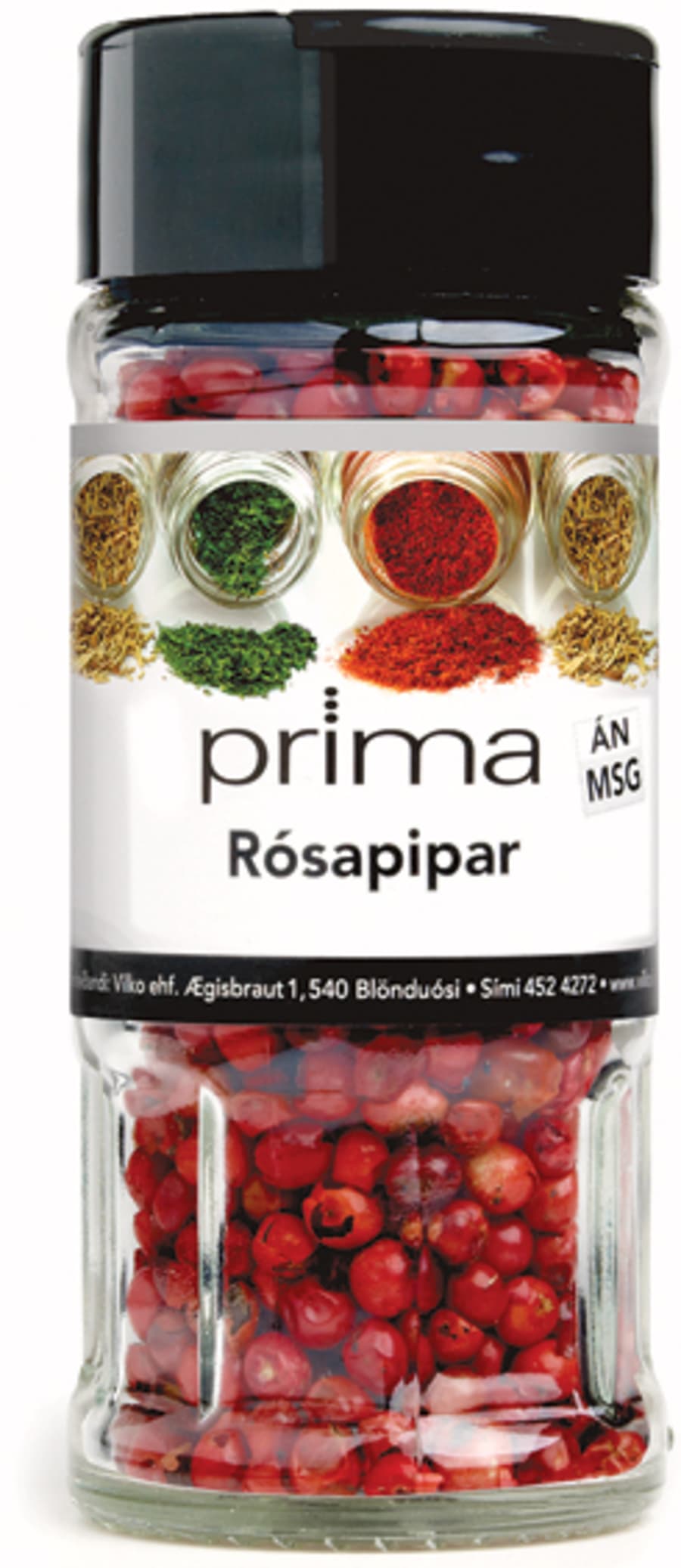 Rósapipar 20g *10 glös