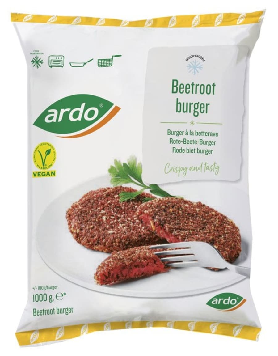 Rauðrófuborgari Ardo 100g 10stk 1kg